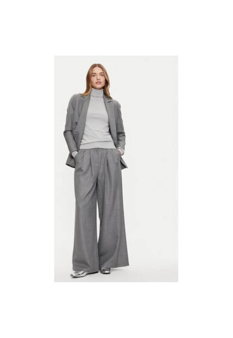 Pantaloni dama -  304865824 - Poliester/Lana - Gri