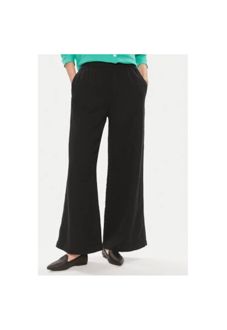 Pantaloni dama - 304357633 - Bumbac - Negru