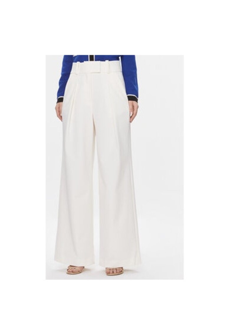 Pantaloni dama - 303619398 - Poliester/Bumbac - Bej