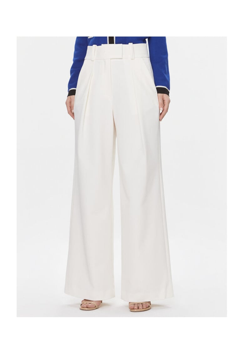 Pantaloni dama - 303619398 - Poliester/Bumbac - Bej - Bej