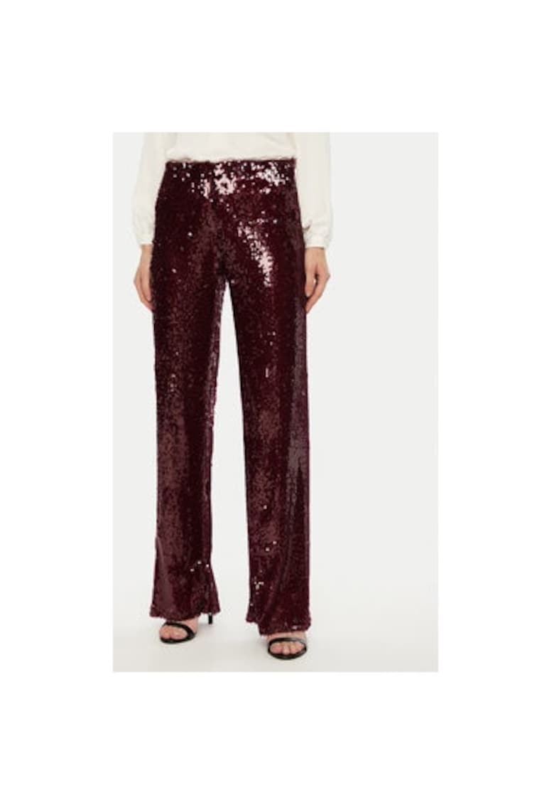 Pantaloni dama -  305136923 - Poliester - Rosu