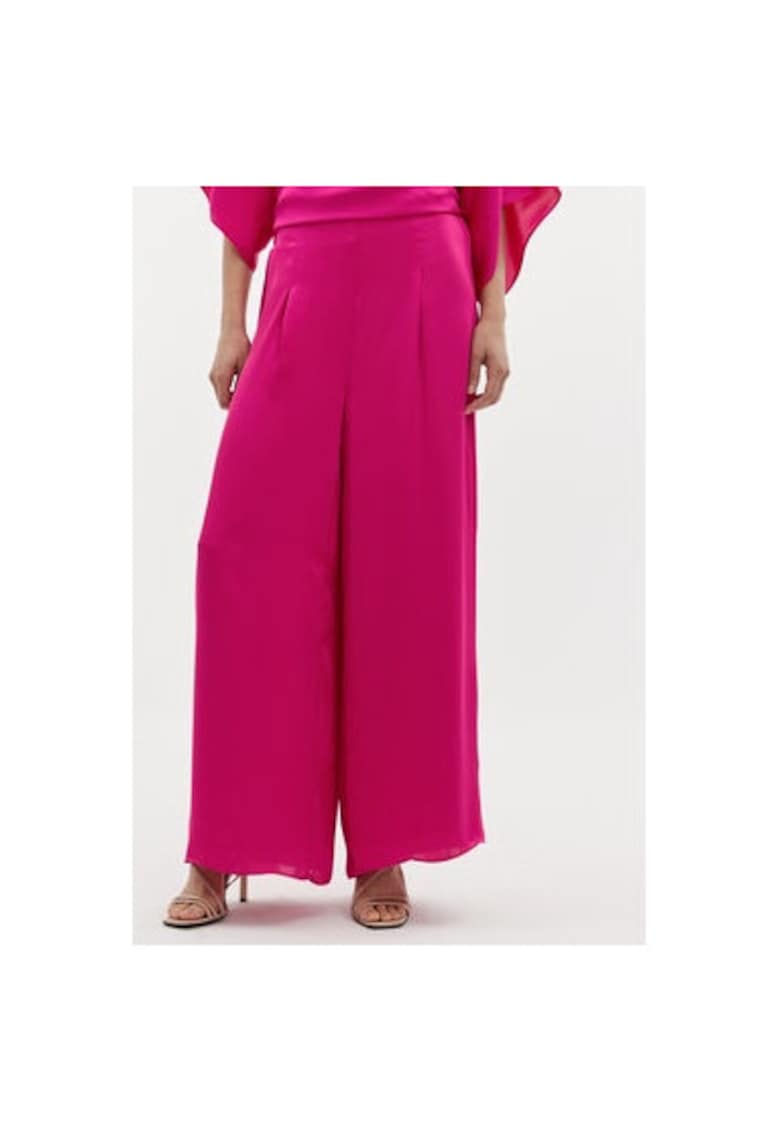 Pantaloni dama -  303838959 - Poliester - Roz