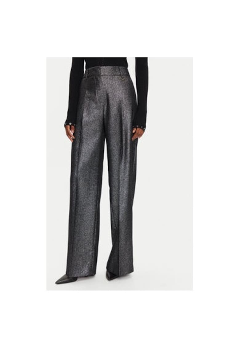 Pantaloni dama - 304346736 - Lana/Poliester - Argintiu - Argintiu