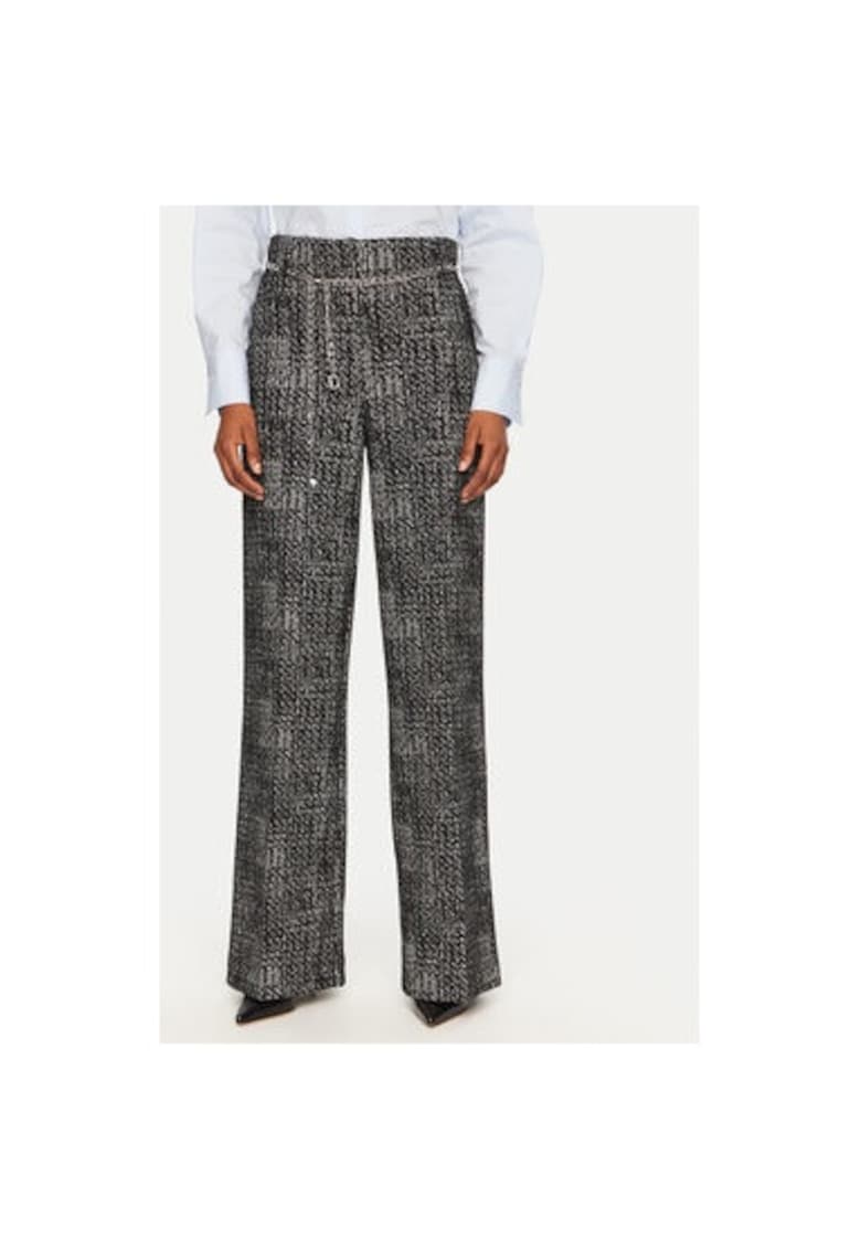 Pantaloni dama -  304217067 - Poliester/Bumbac - Gri