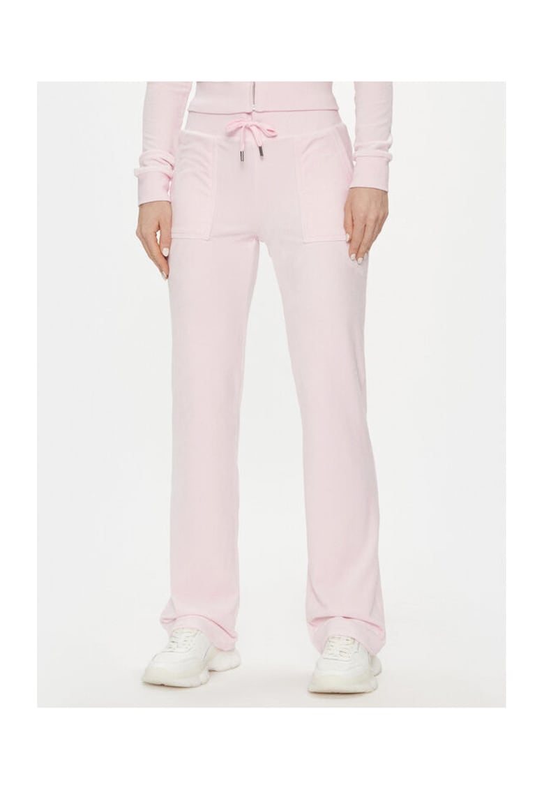 Pantaloni dama - 303896010 - Poliester - Roz - Roz
