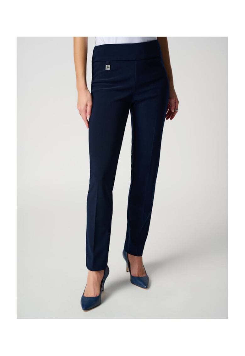 Pantaloni dama - 303594763 - Poliester - Albastru - Albastru