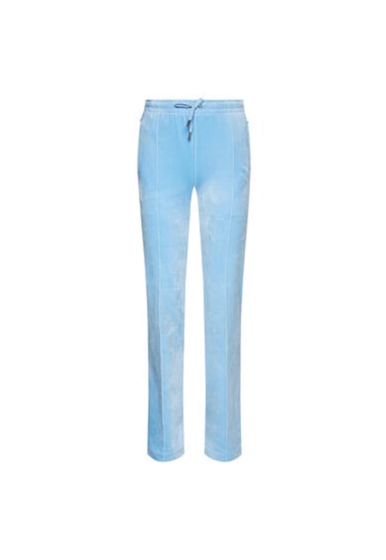 Pantaloni dama - 208254175 - Poliester - Albastru - Albastru