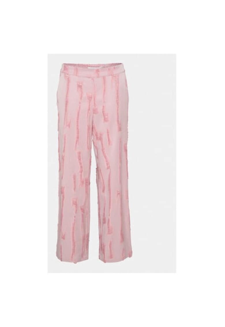 Pantaloni dama -  303554187 - Poliester/Viscoza - Roz Pantaloni dama -  303554187 - Poliester/Viscoza - Roz