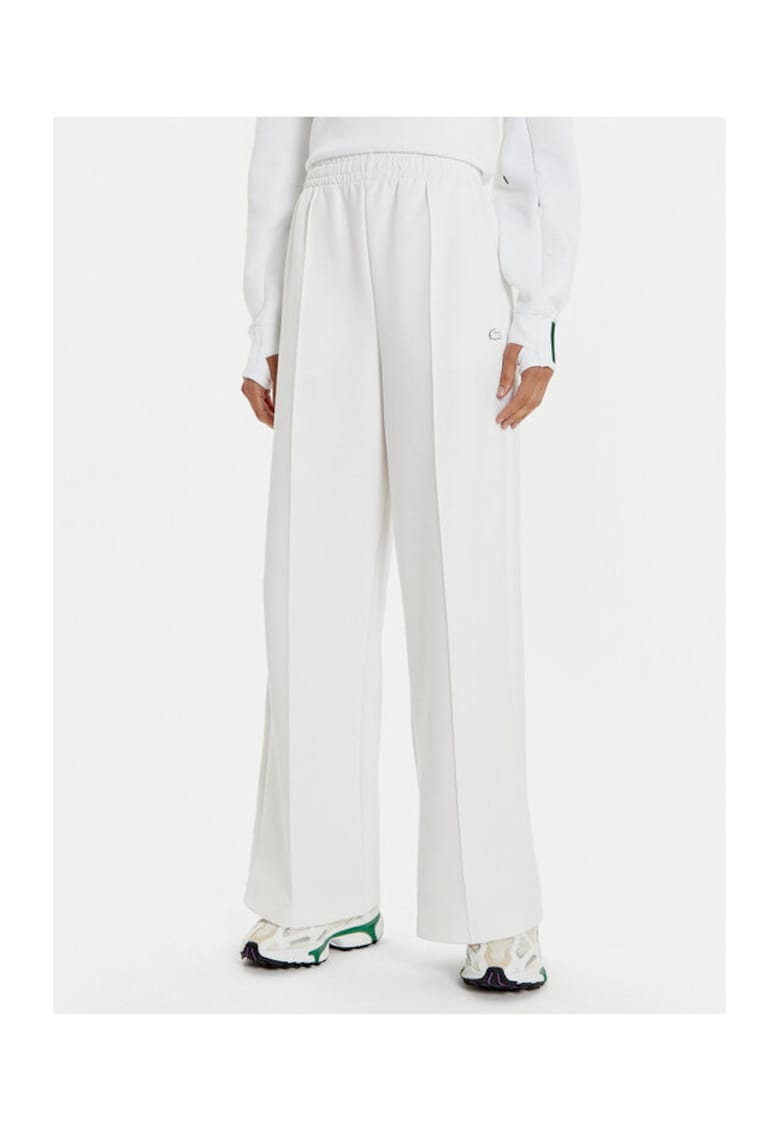 Pantaloni dama - 304582653 - Bumbac/Poliester - Alb - Alb