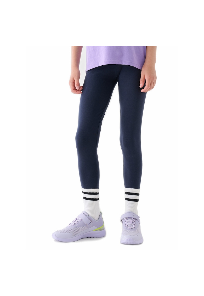 Pantaloni sport copii - jambiere fete - bumbac - elasticitate - bleumarin