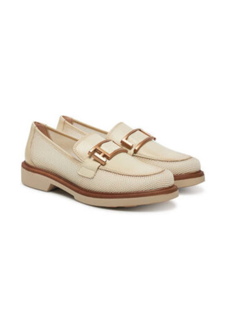 Mocasini dama 305055668 - Piele naturala - Bej - Bej
