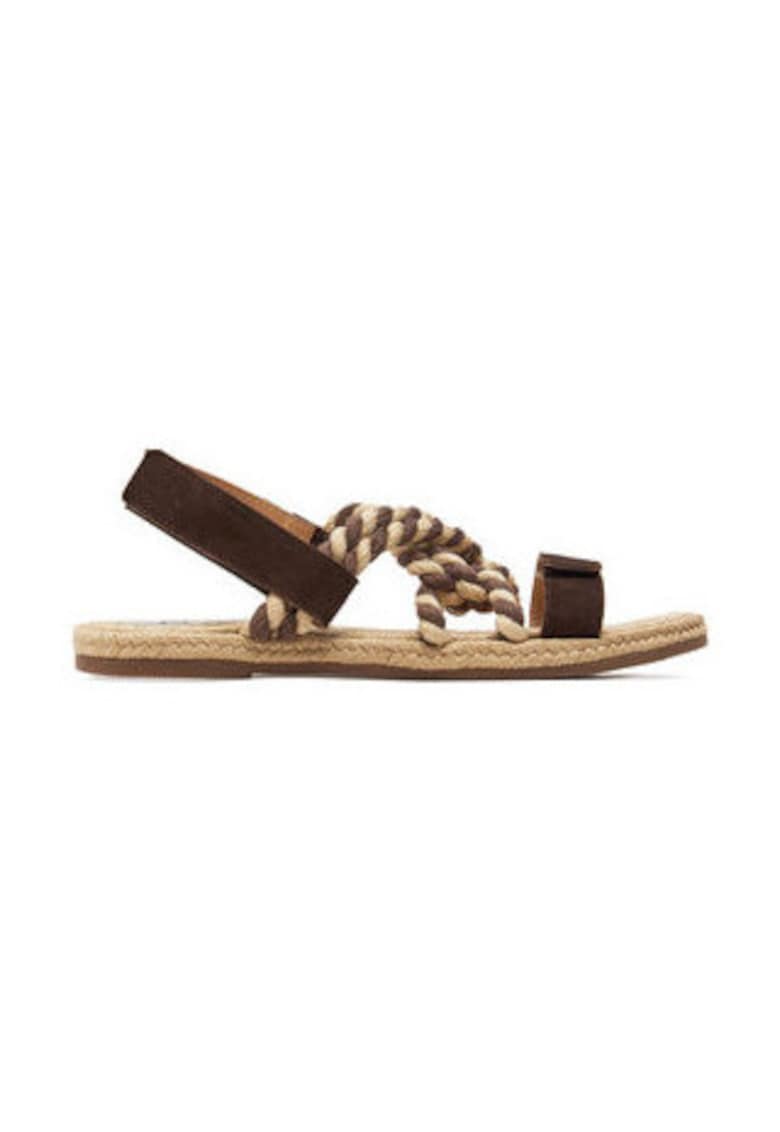 Sandale dama piele naturala - maro -