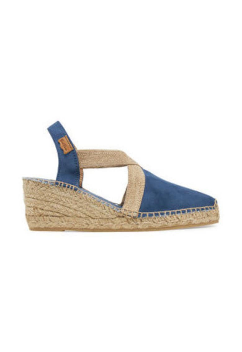 Espadrile dama  piele naturala - albastru -