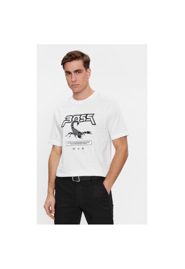 Tricou barbati - 303629229 - Bumbac - Alb - Alb