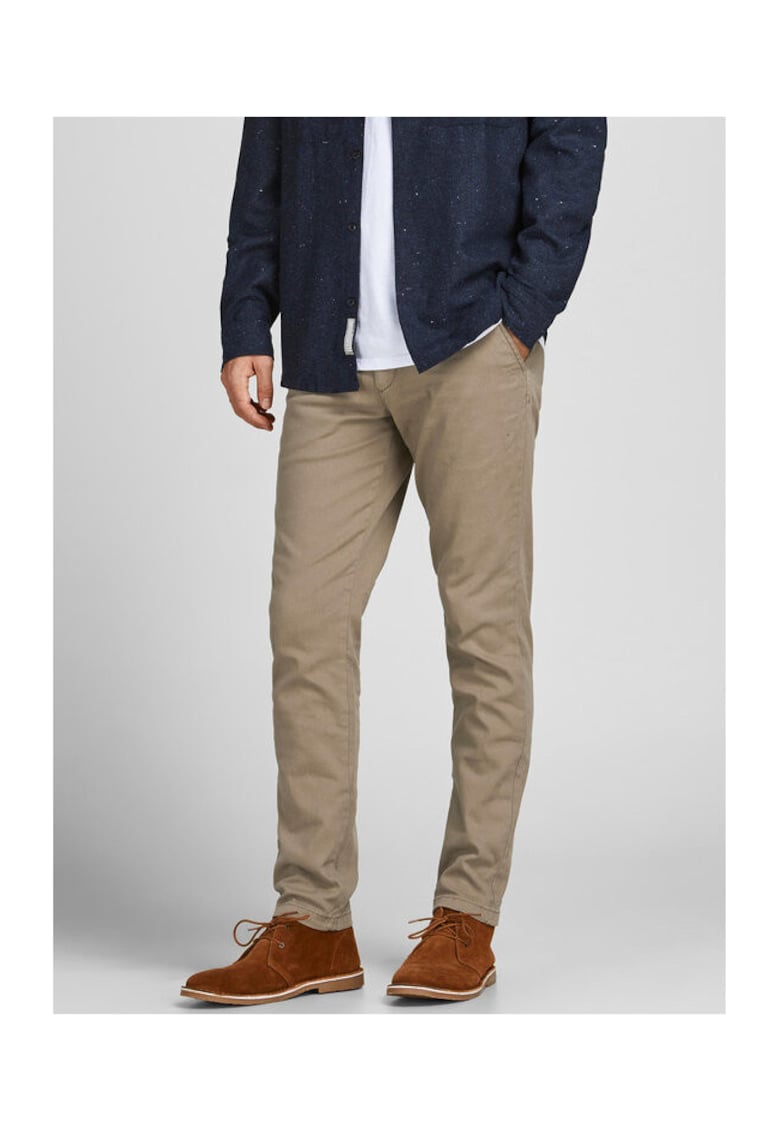 Pantaloni barbati - 300893975 - Bumbac - Bej - Bej