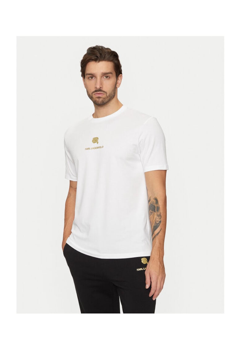 Tricou barbati - 304612527 - Bumbac - Alb - Alb