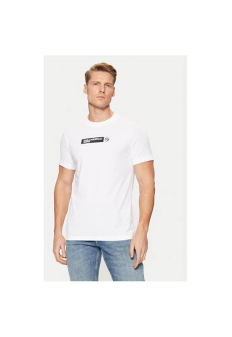 Tricou barbati - 304614101 - Poliester/Bumbac organic - Alb - Alb