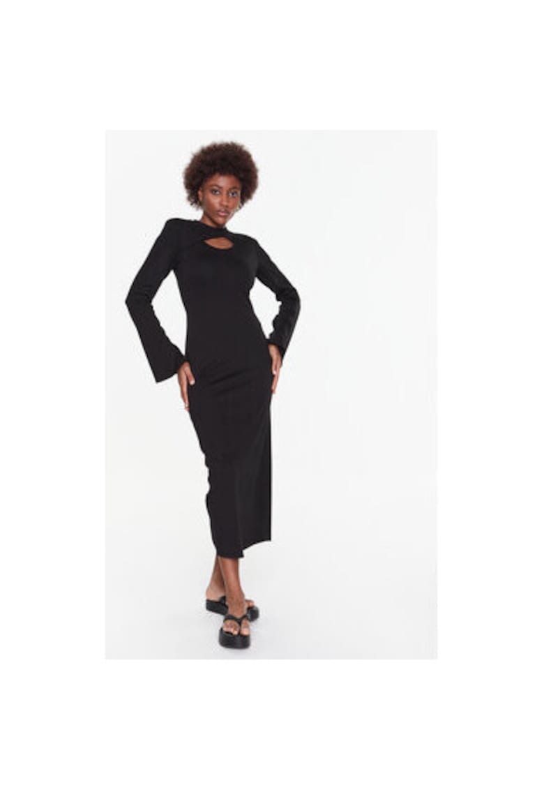 Rochie dama - 301635222 - Viscoza/Poliamida - Negru - Negru