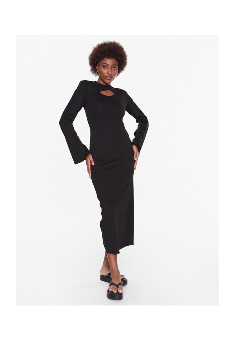 Rochie dama - 301635222 - Viscoza/Poliamida - Negru - Negru