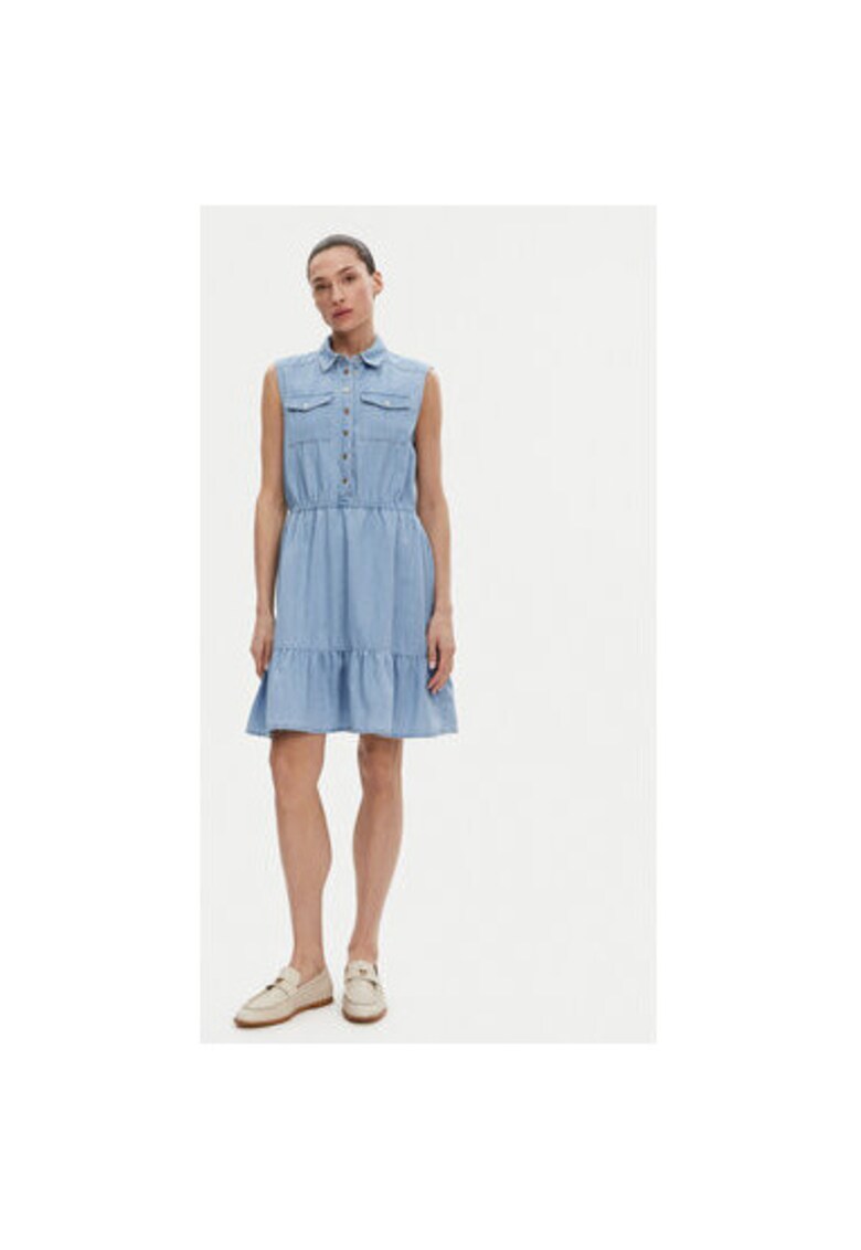 Rochie dama - 305244888 - Bumbac - Albastru - Albastru