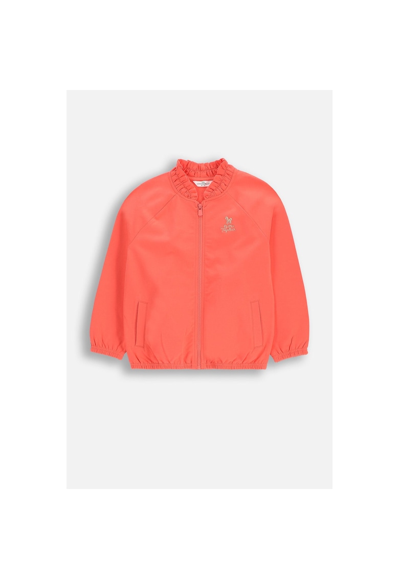 Jacheta bomber cu fermoar si maneci raglan -