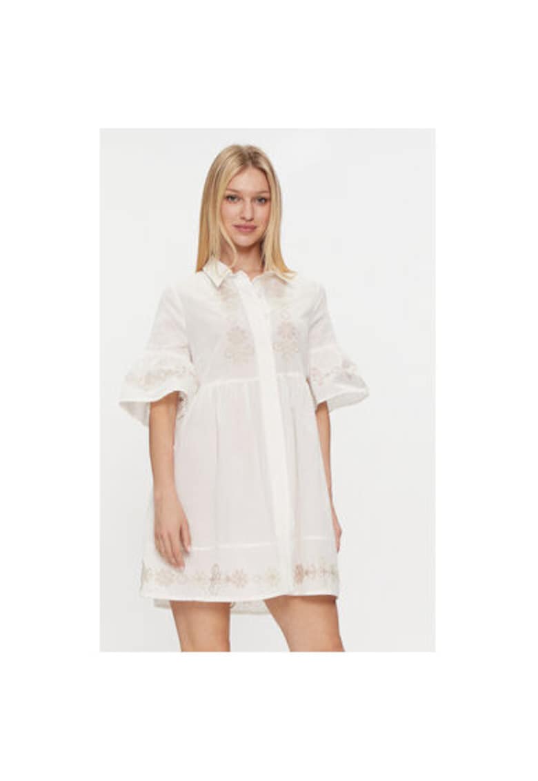 Rochie dama - 303756291 - Bumbac - Alb