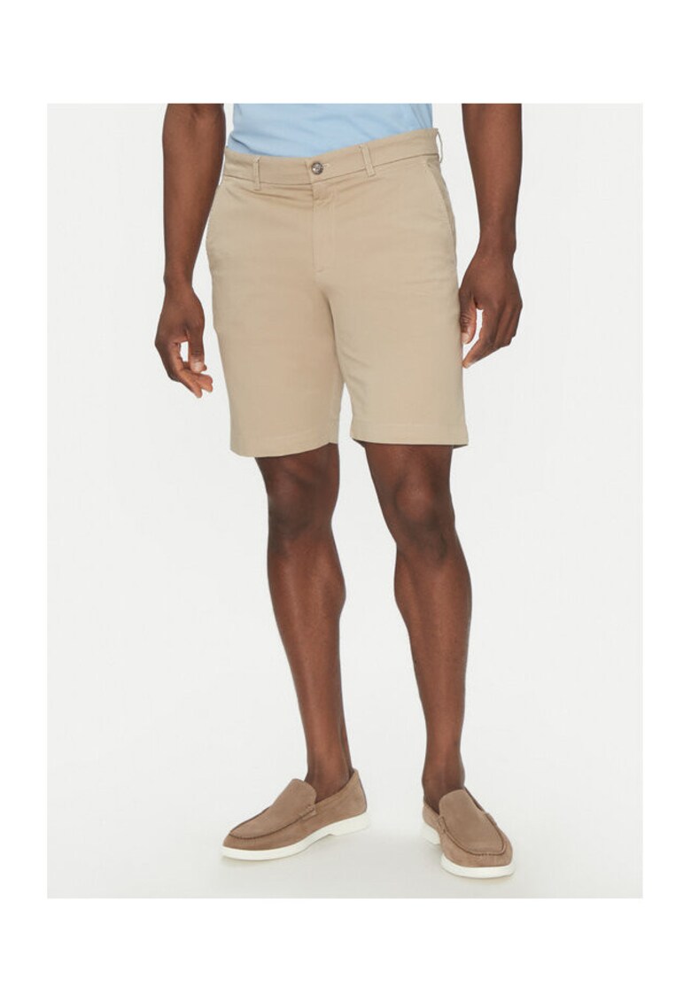 Pantaloni scurti barbati - 305100139 - Bumbac - Bej - Bej