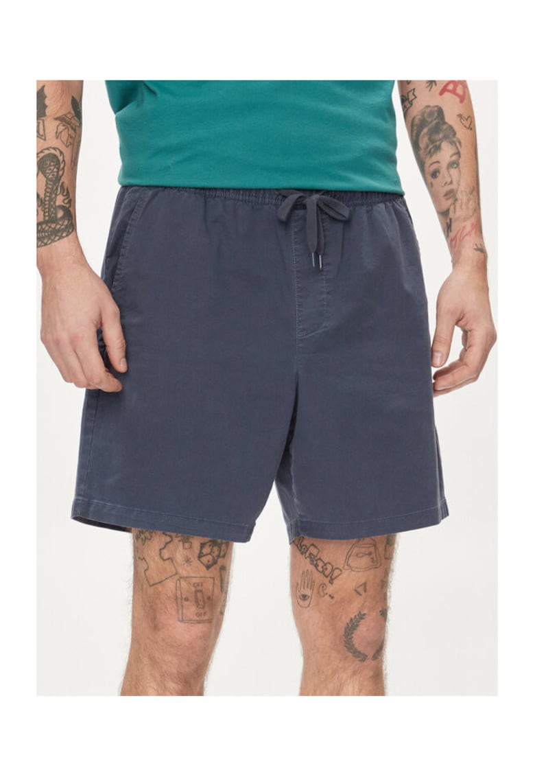 Pantaloni scurti barbati - 304143731 - Bumbac - Albastru - Albastru