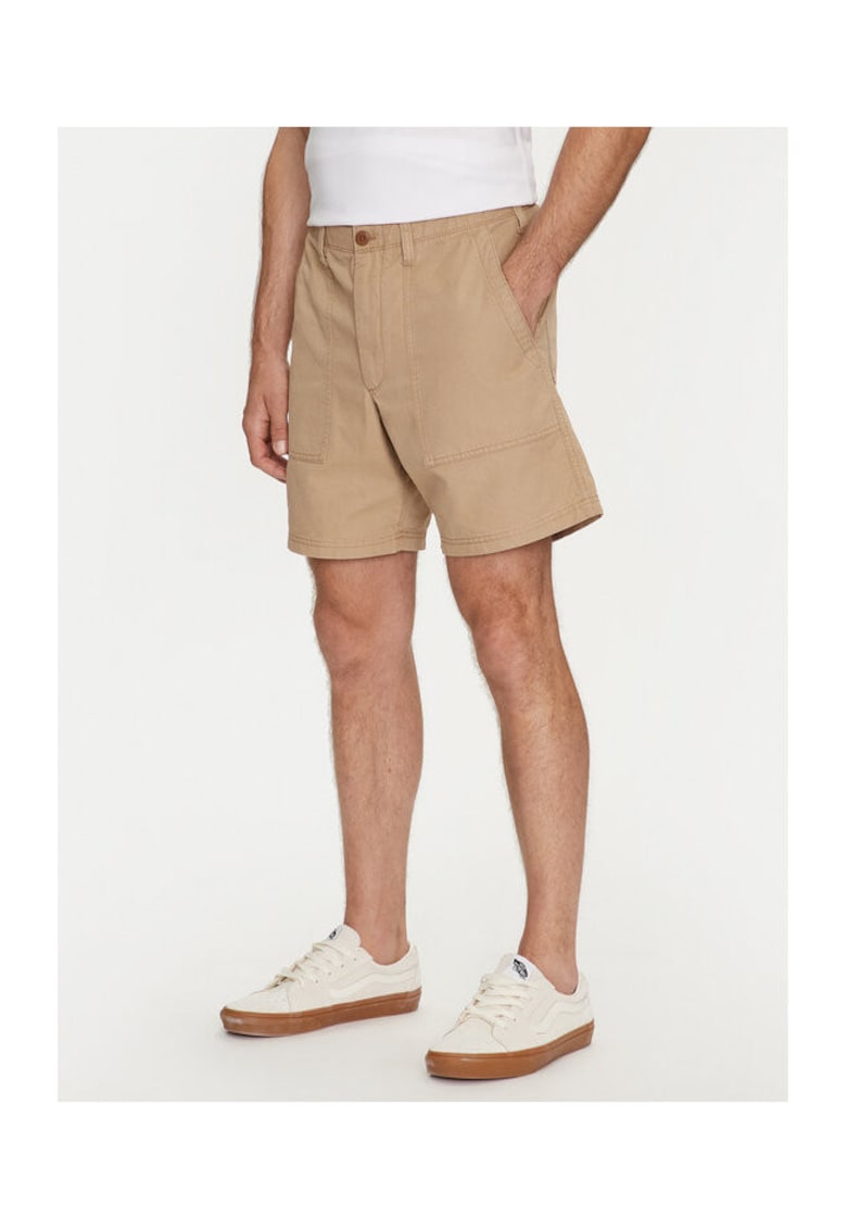 Pantaloni scurti barbati - 304508806 - Bumbac - Bej