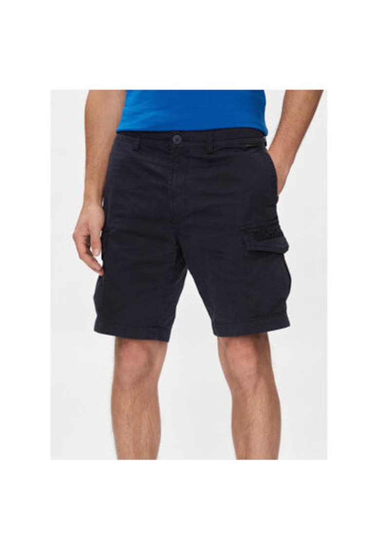 Pantaloni scurti barbati -  303757397 - Bumbac - Albastru