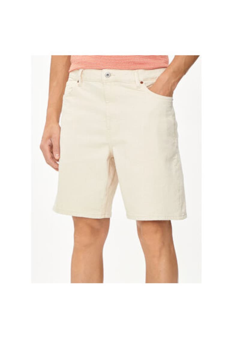 Pantaloni scurti barbati - 303528867 - Bumbac - Bej