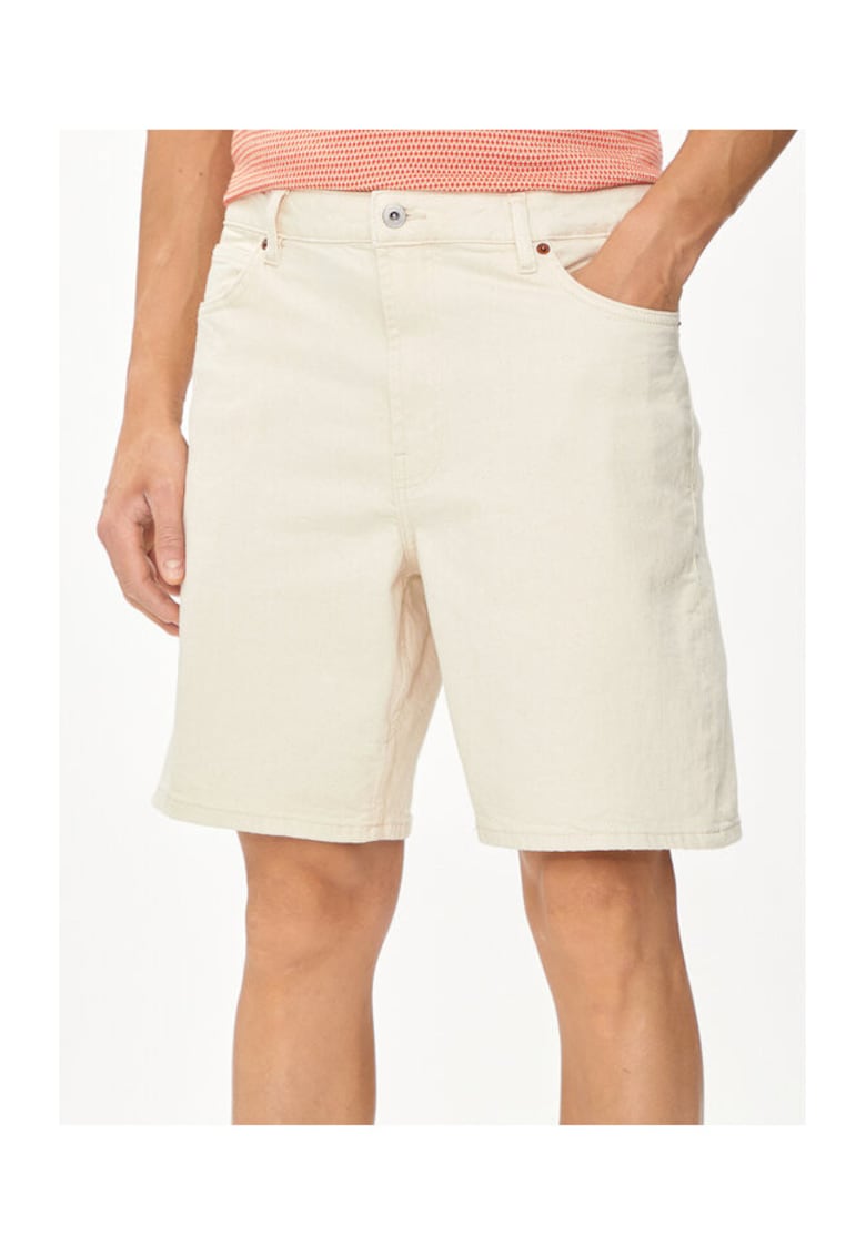 Pantaloni scurti barbati - 303528867 - Bumbac - Bej - Bej