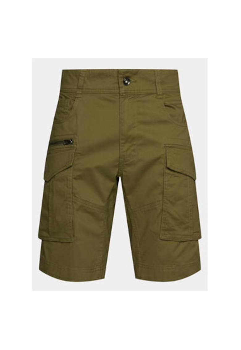 Pantaloni scurti barbati - 303873592 - Bumbac - Verde