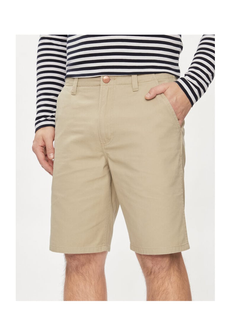 Pantaloni scurti barbati - 303594787 - Bumbac - Bej - Bej