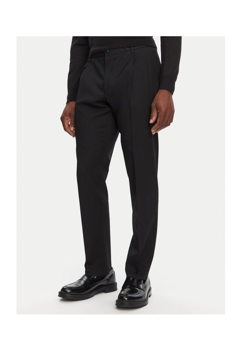 Pantaloni Barbati - 305315168 - Lana - Elastan - Negru - Negru
