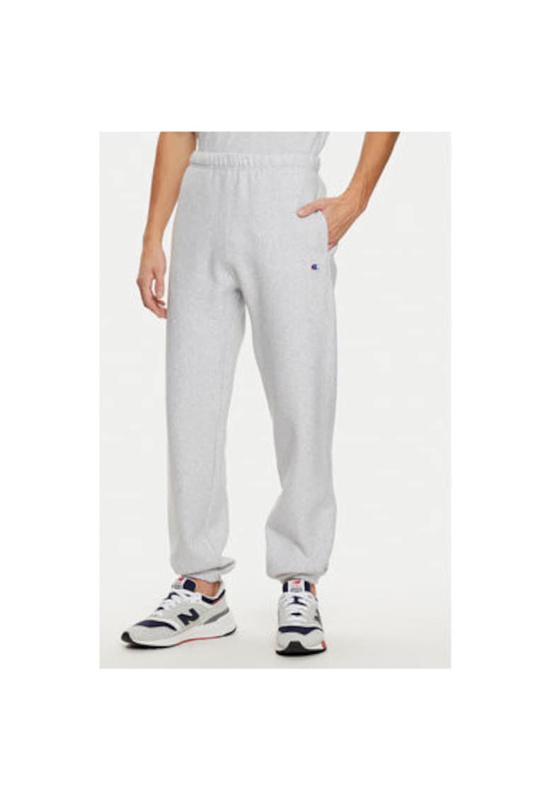 Pantaloni barbati - 304700576 - Bumbac - Gri