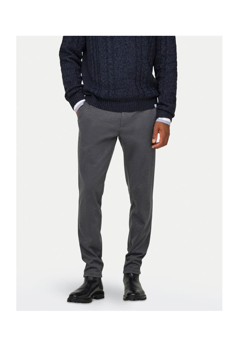 Pantaloni barbati - 304684821 - Poliester - 37954 - Gri
