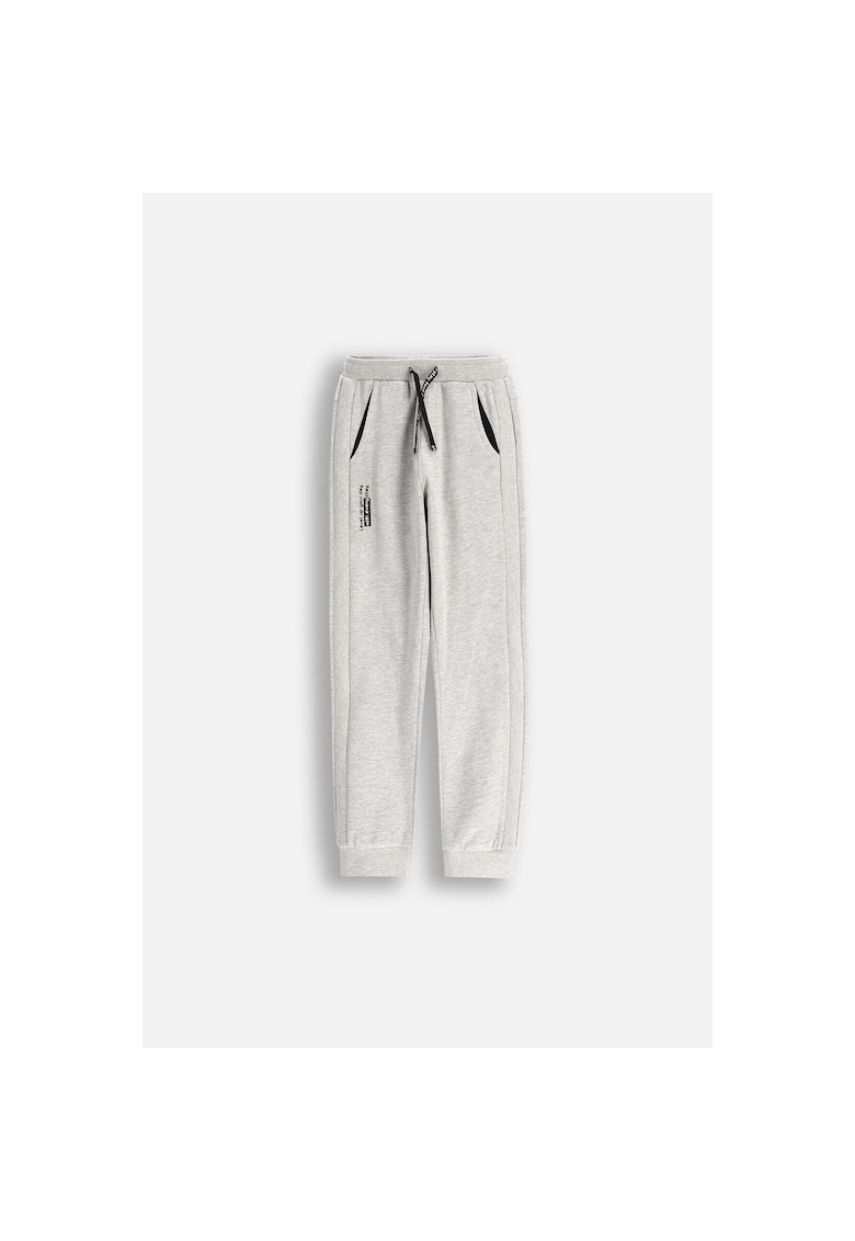 Pantaloni sport cu captuseala terry si talie ajustabila