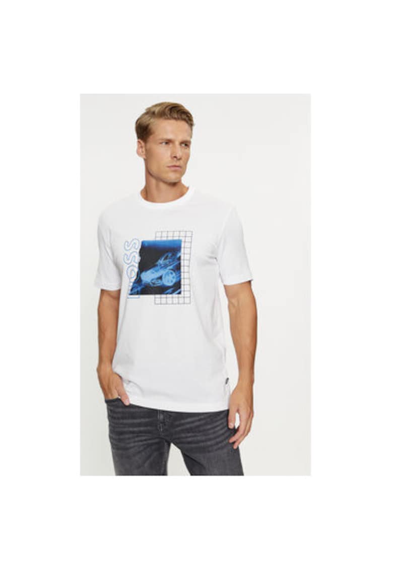 Tricou barbati - 302796175 - Bumbac - Alb - Alb