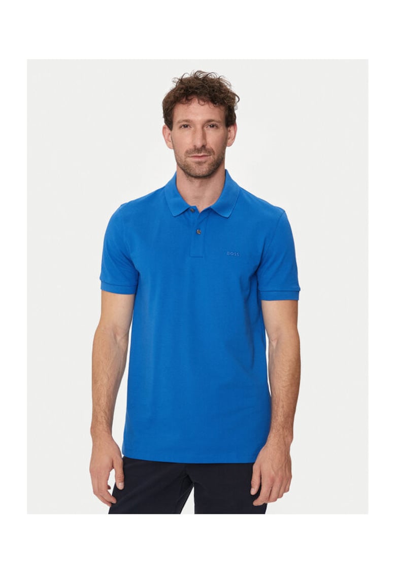 Tricou barbati - 303671891 - Bumbac organic/Bumbac - Albastru - Albastru