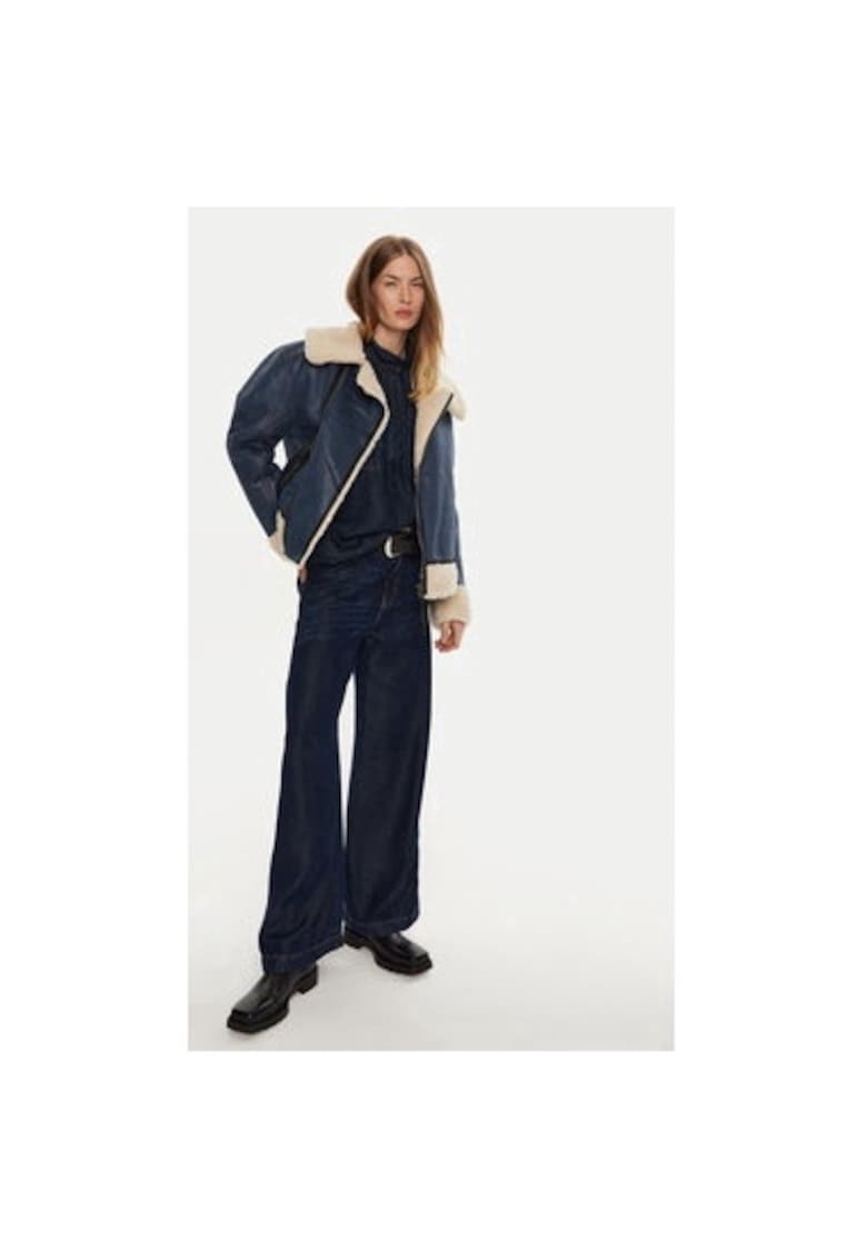 Cojoc dama - 304135415 - Piele ecologica - Albastru - Albastru