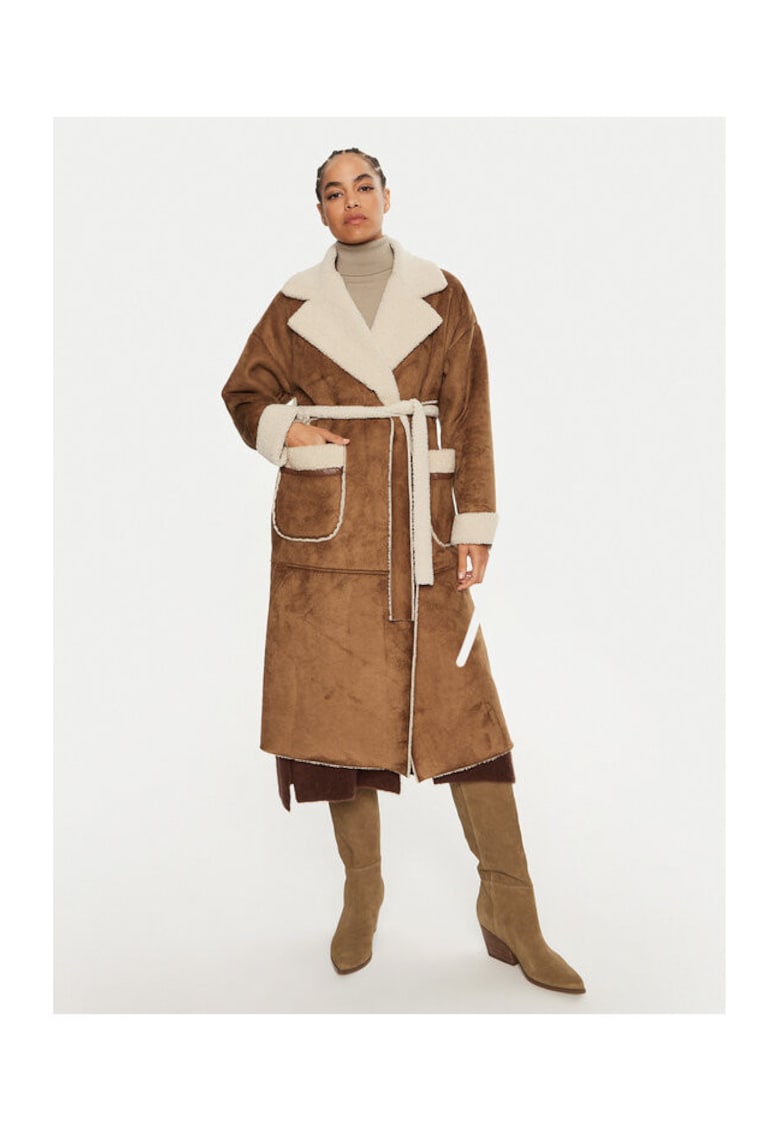 Cojoc dama - 304654855 - Poliester - Maro - Maro