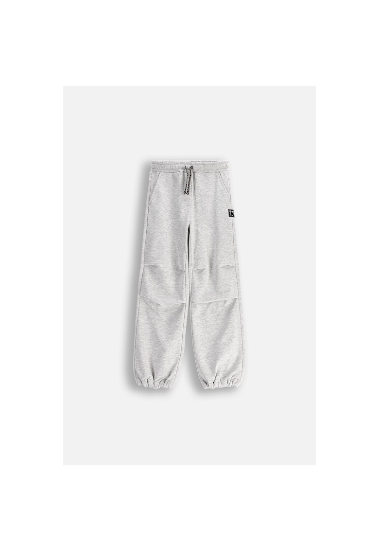 Pantaloni sport cu talie ajustabila - Gri melange