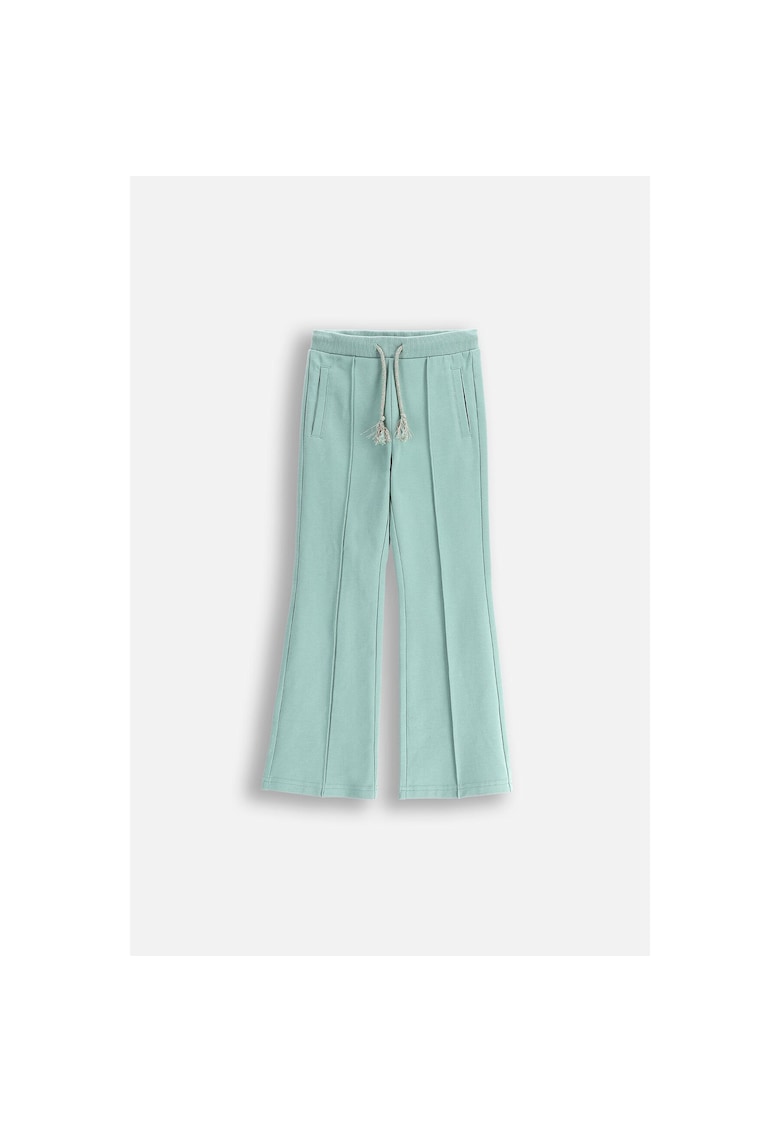 Pantaloni sport evazati cu talie ajustabila