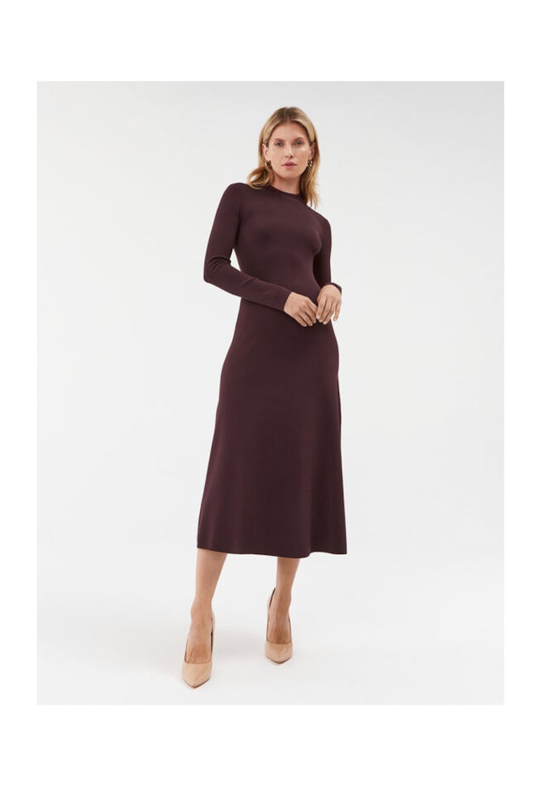 Rochie dama - 303365400 - Viscoza/Poliamida - Rosu - Rosu