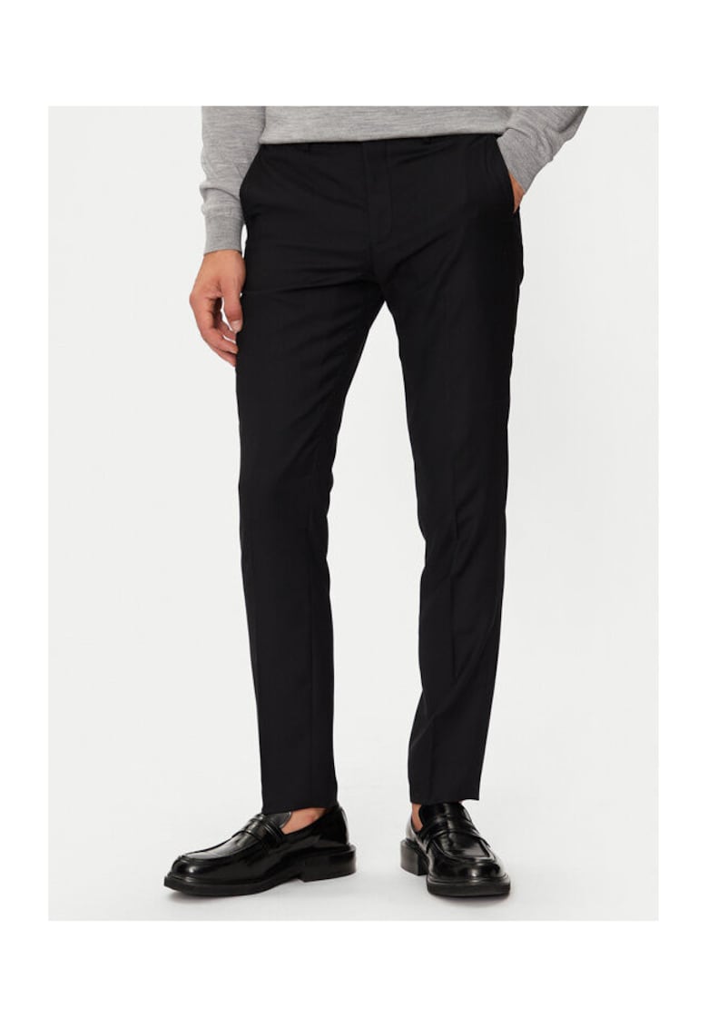 Pantaloni barbati - 304396519 - Poliester reciclat/Lana - Negru - Negru