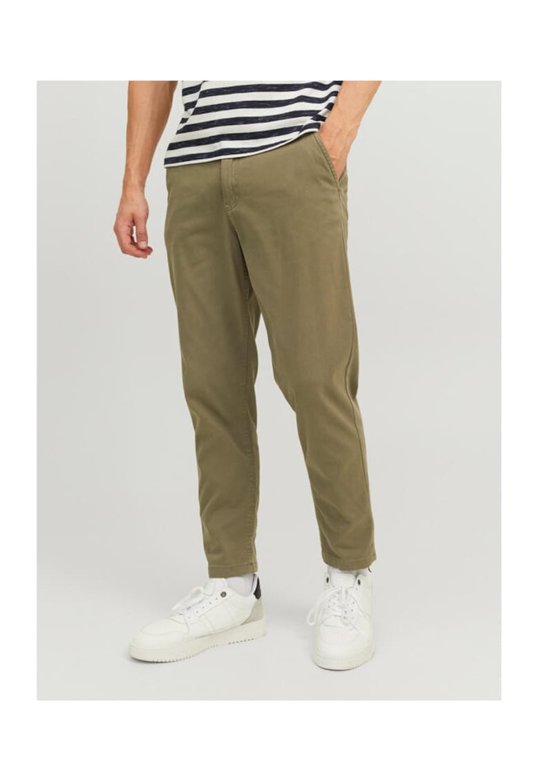 Pantaloni barbati - 303482268 - Bumbac - Verde - Verde