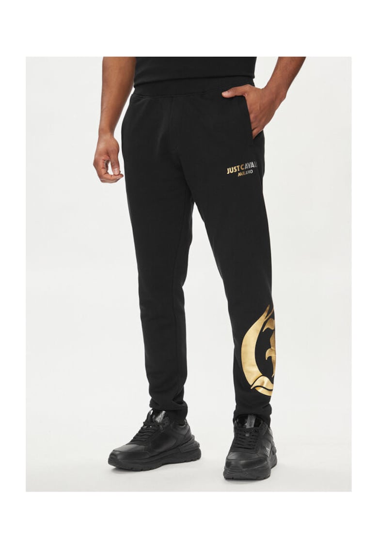 Pantaloni barbati - 303691707 - Bumbac - Negru - Negru