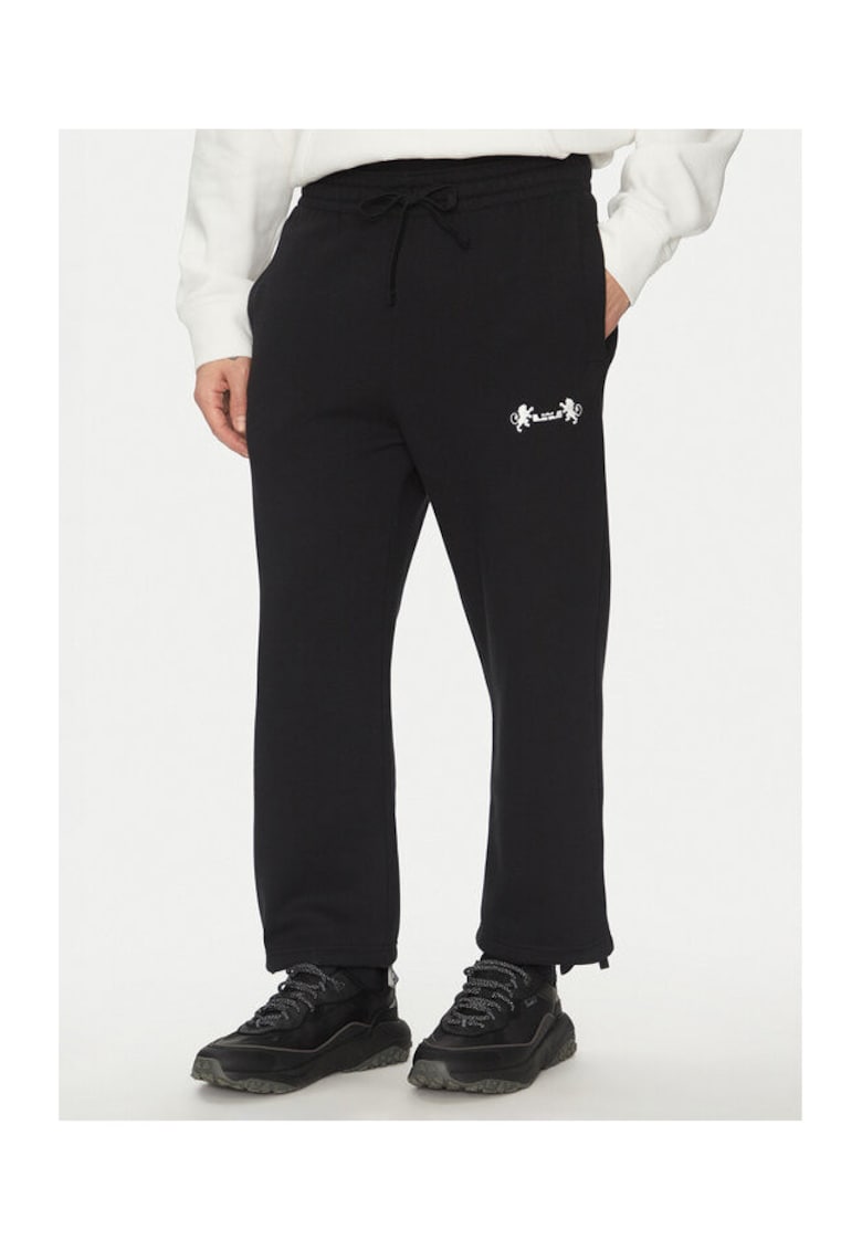 Pantaloni barbati - 305365682 - Bumbac - Negru - Negru