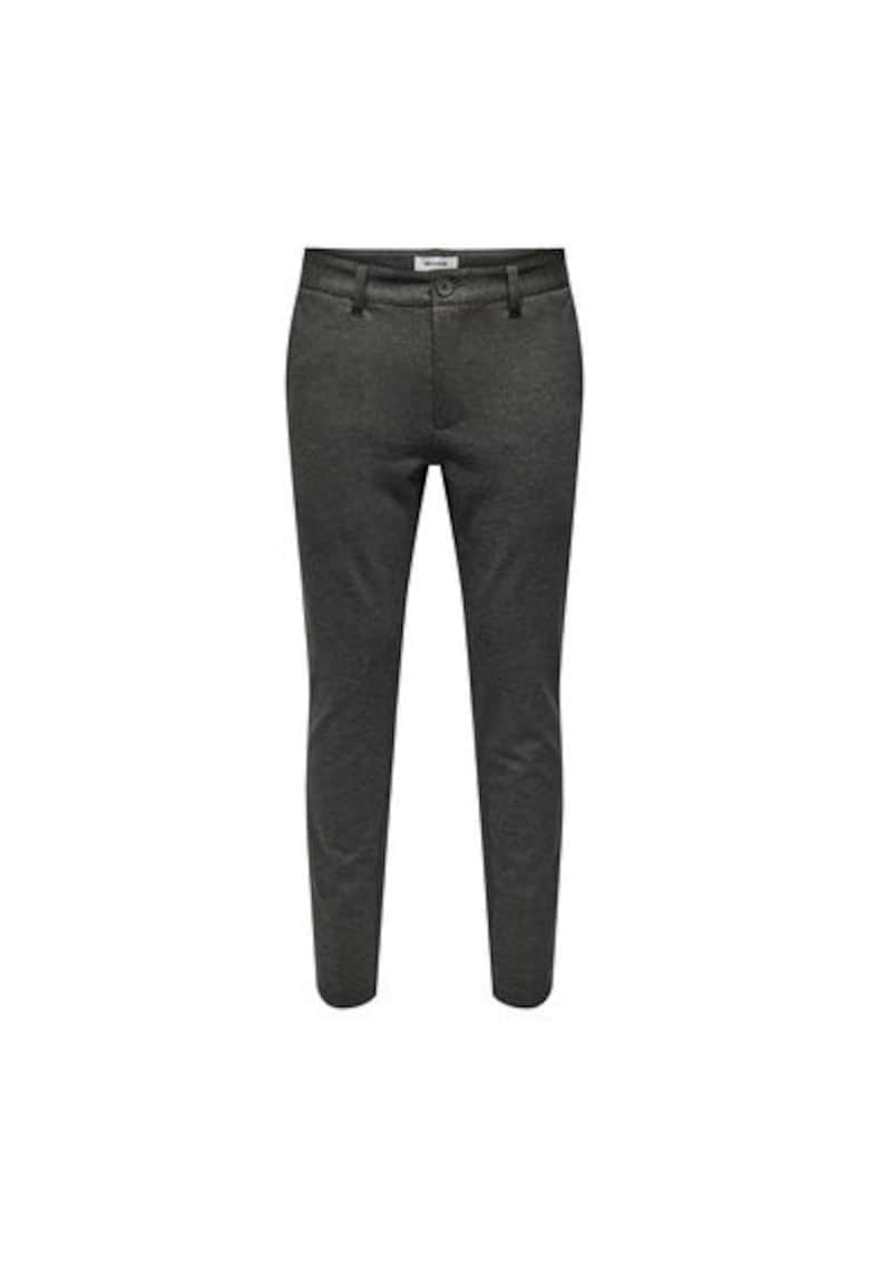 Pantaloni barbati - 302519378 - Viscoza/Poliester - Gri - Gri
